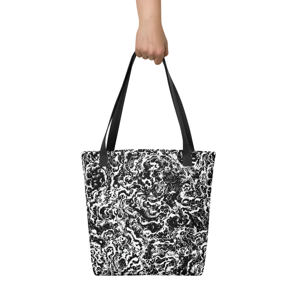 Midnight Static on Tote Bag — Front