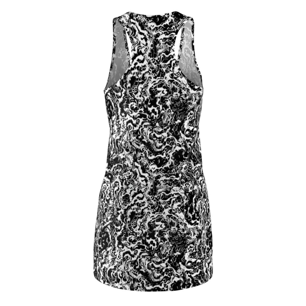 Midnight Static on Racerback Dress — Back