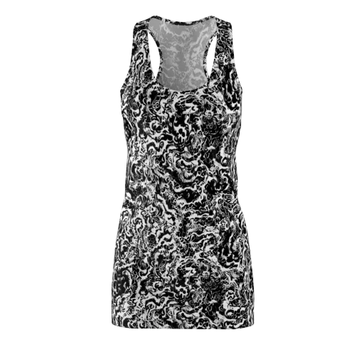 Midnight Static on a Racerback Dress