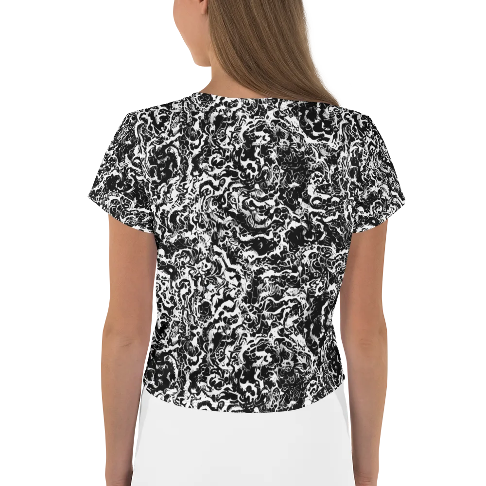Midnight Static on Crop Tee — Back