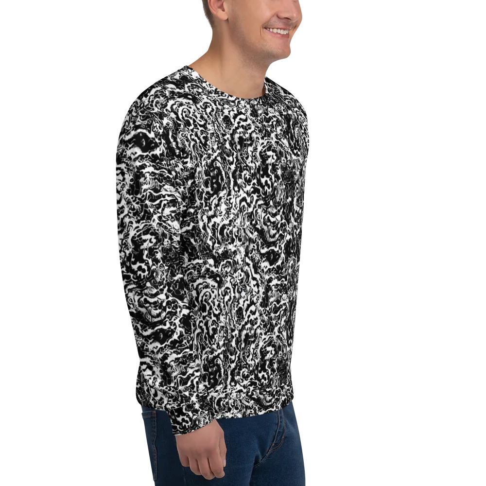 Midnight Static on Sweatshirt — Right Front