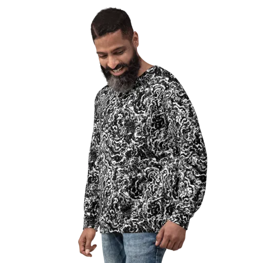 Midnight Static on a Sweatshirt