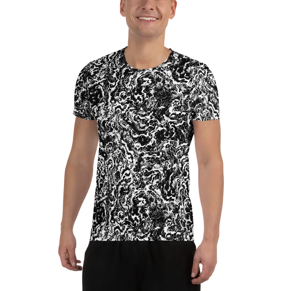 Midnight Static on Men's Athletic T-Shirt — Front