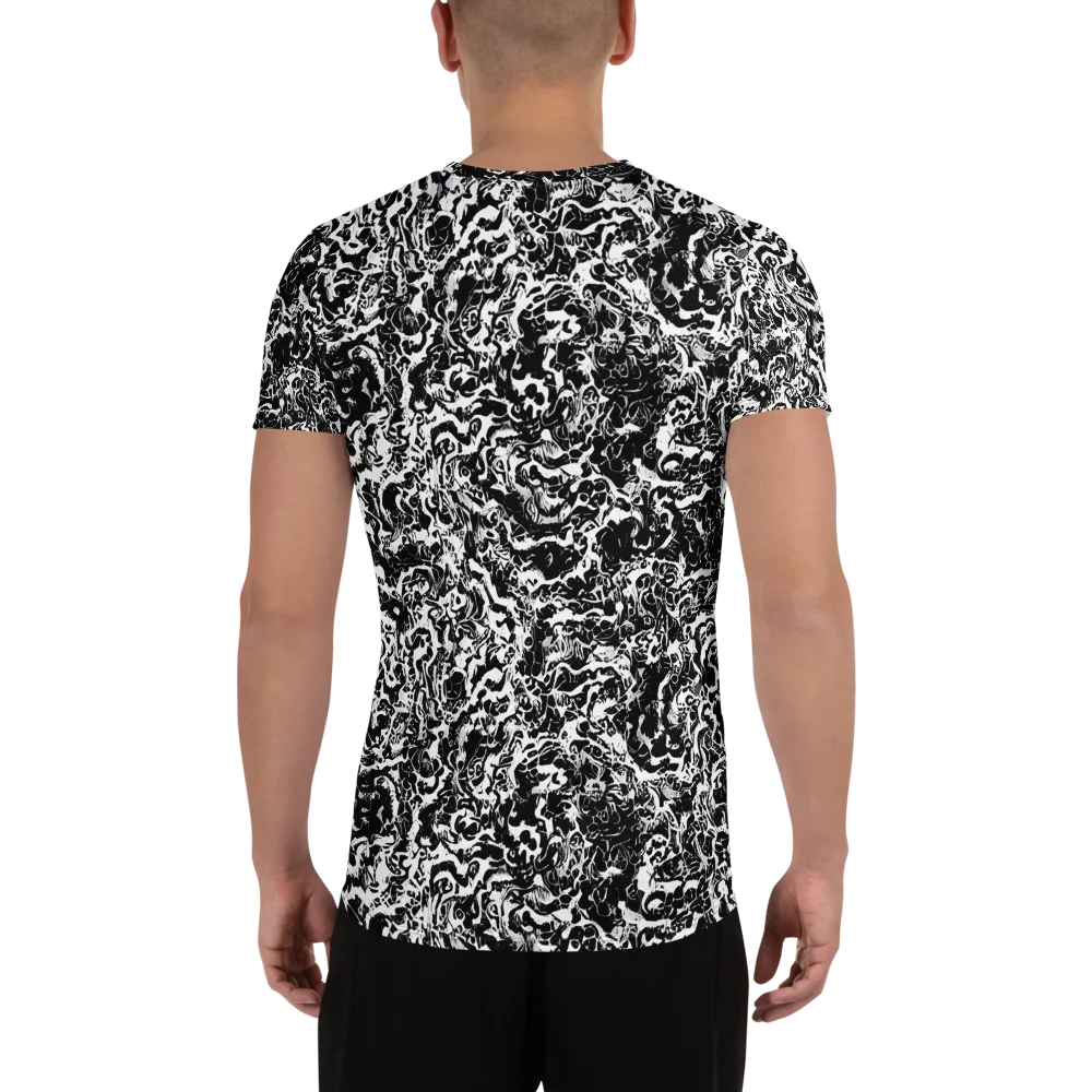 Midnight Static on Men's Athletic T-Shirt — Back