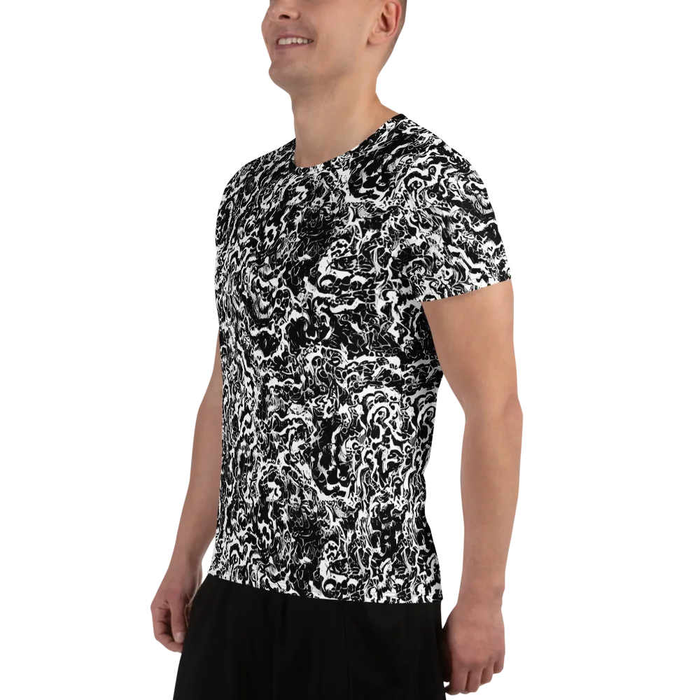Midnight Static on Men's Athletic T-Shirt — Left