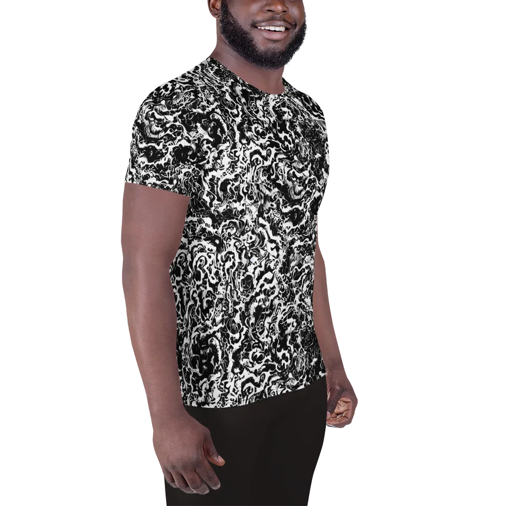 Midnight Static on Men's Athletic T-Shirt — Right
