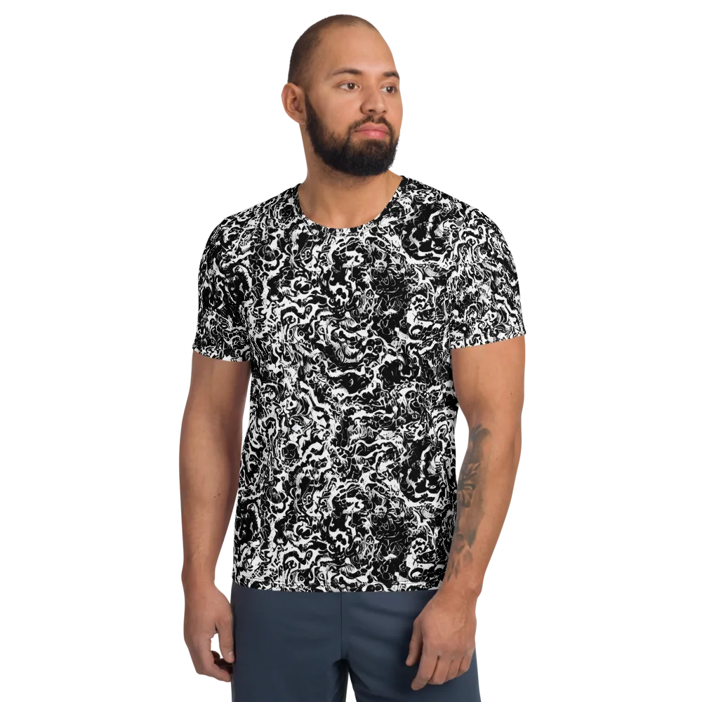Midnight Static on Men's Athletic T-Shirt — Front