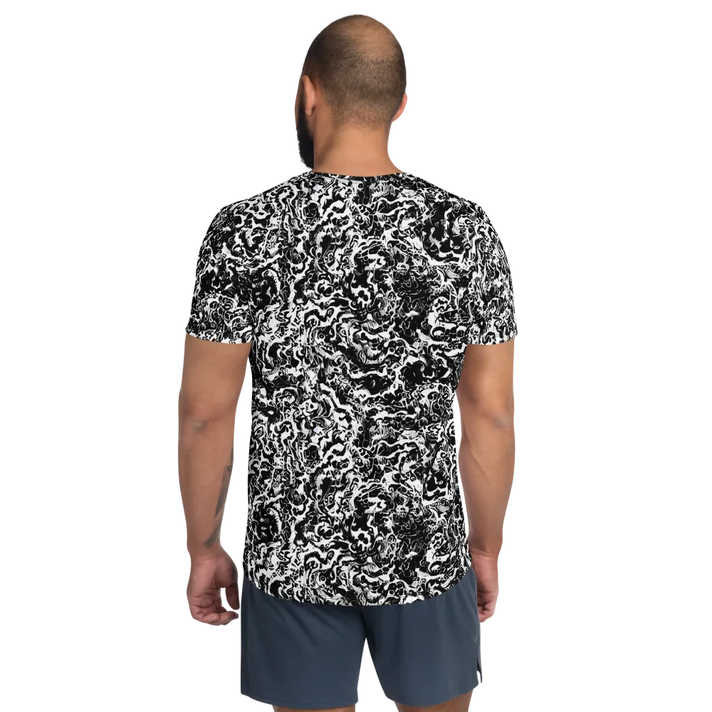 Midnight Static on Men's Athletic T-Shirt — Back