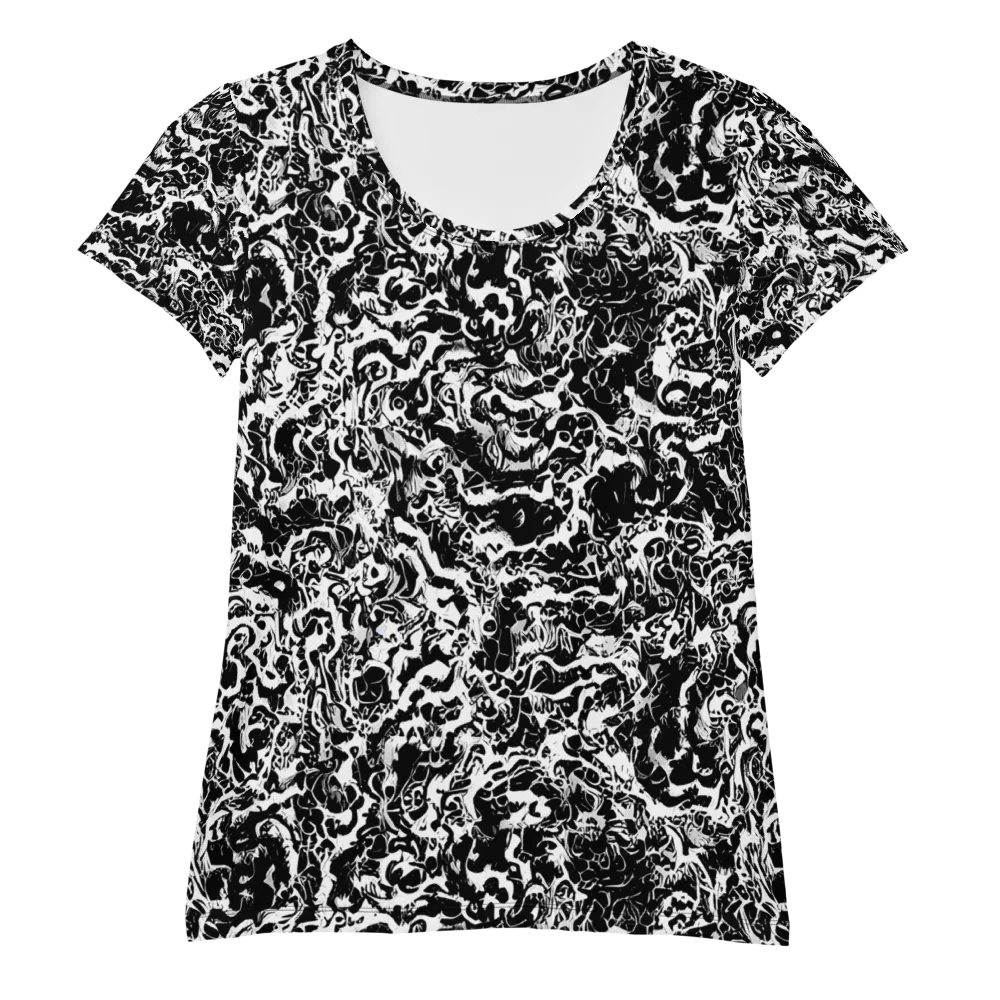 Midnight Static on Women's Athletic T-Shirt — Front
