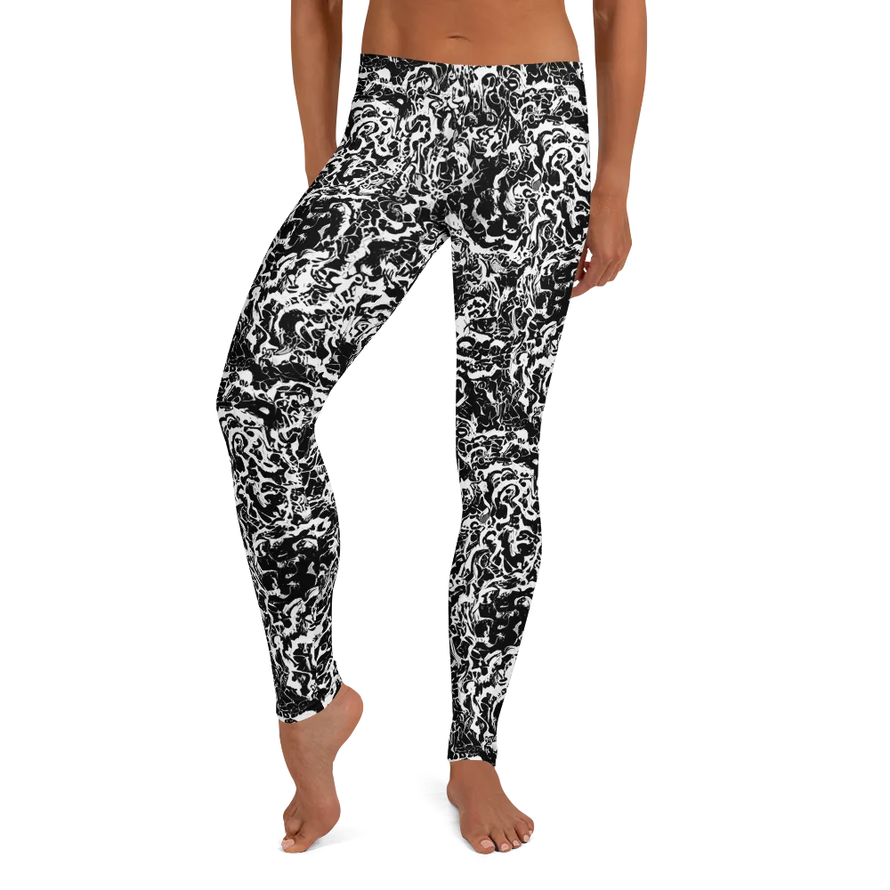 Midnight Static on Leggings — Front