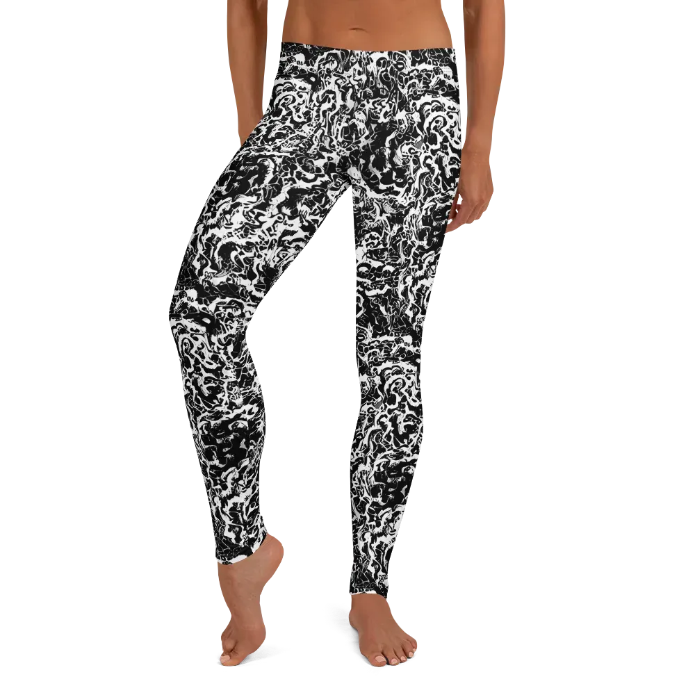 Midnight Static on Leggings — Front