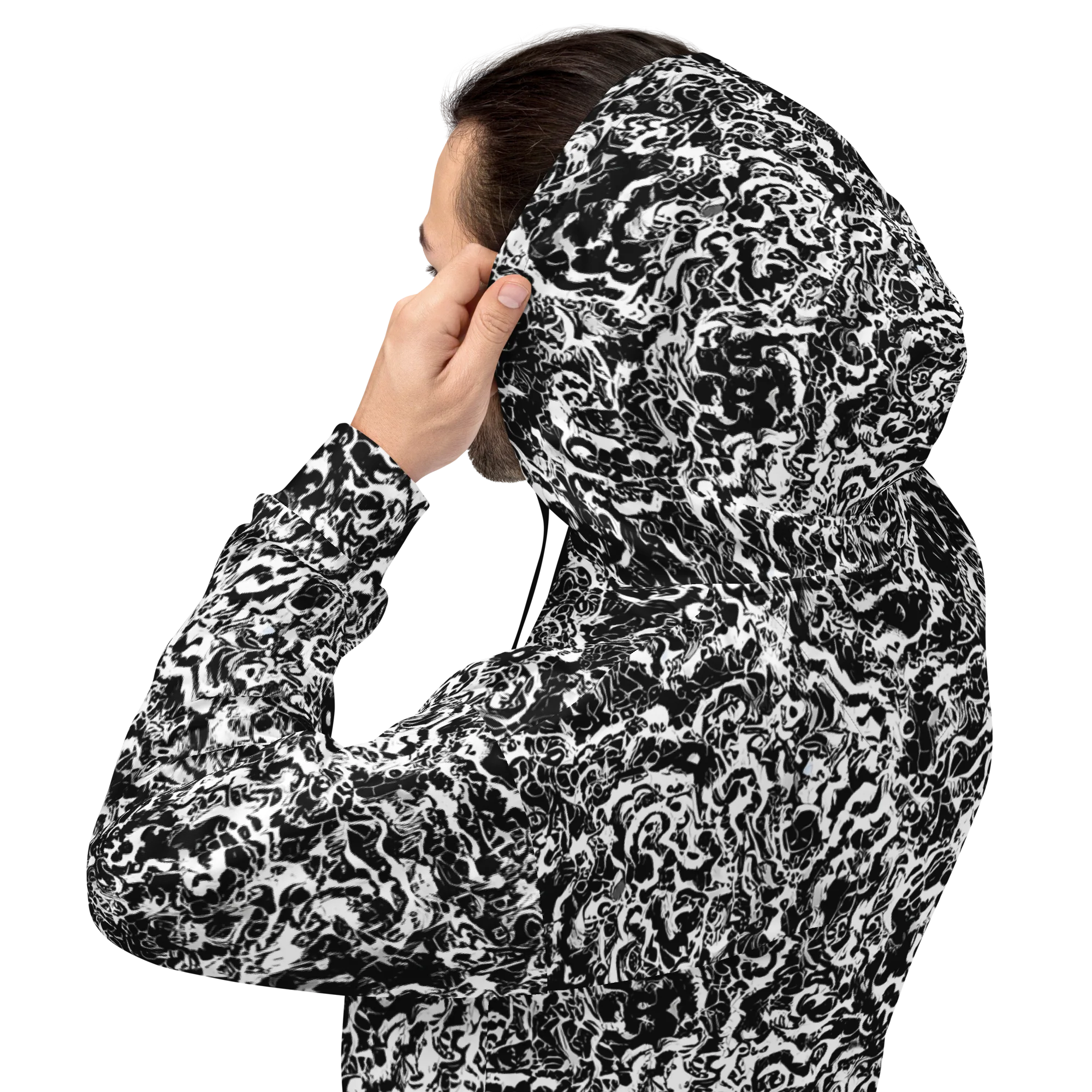 Midnight Static on Hoodie — Back