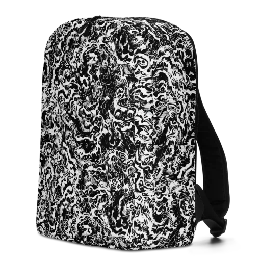 Midnight Static on a Minimalist Backpack