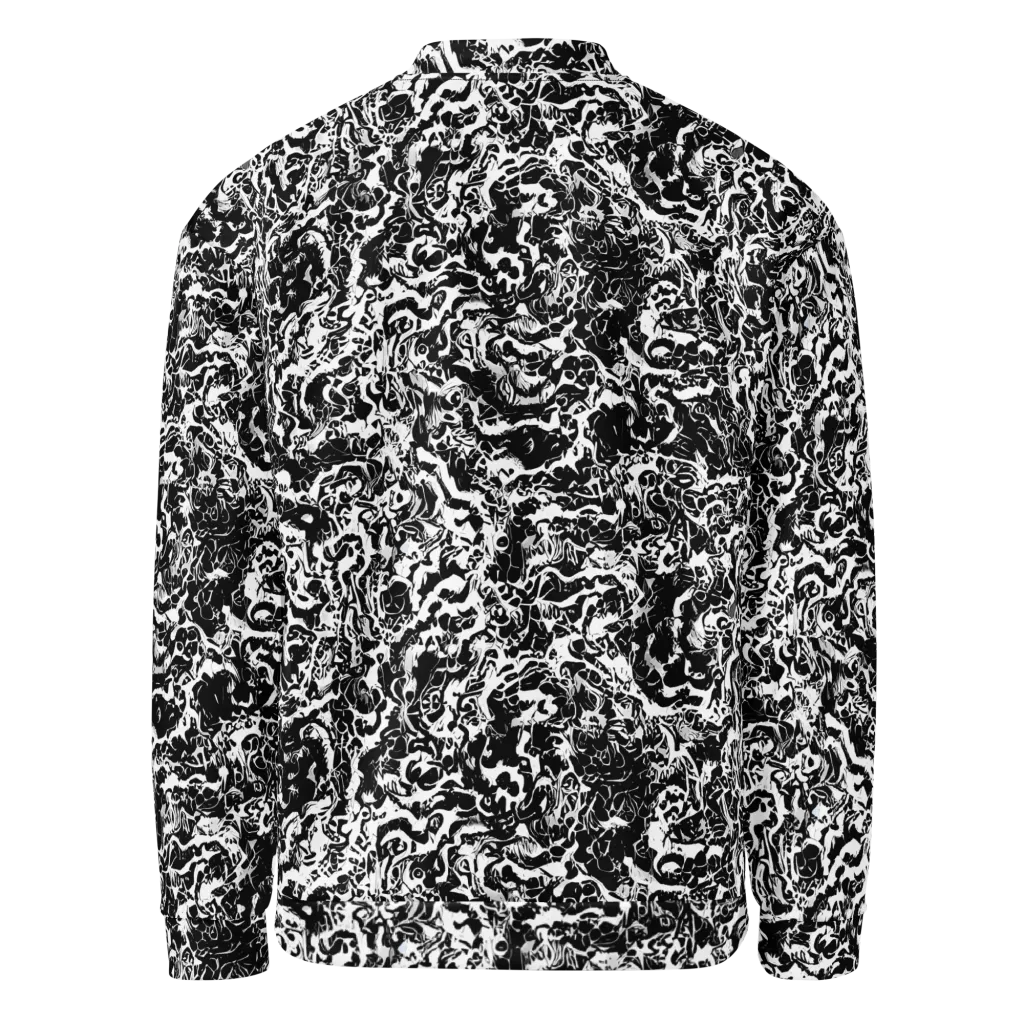 Midnight Static on Bomber Jacket — Back