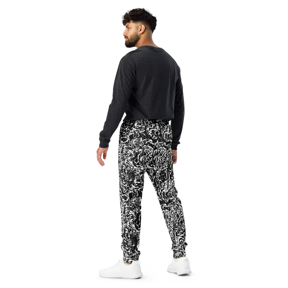 Midnight Static on Men's Joggers — Back