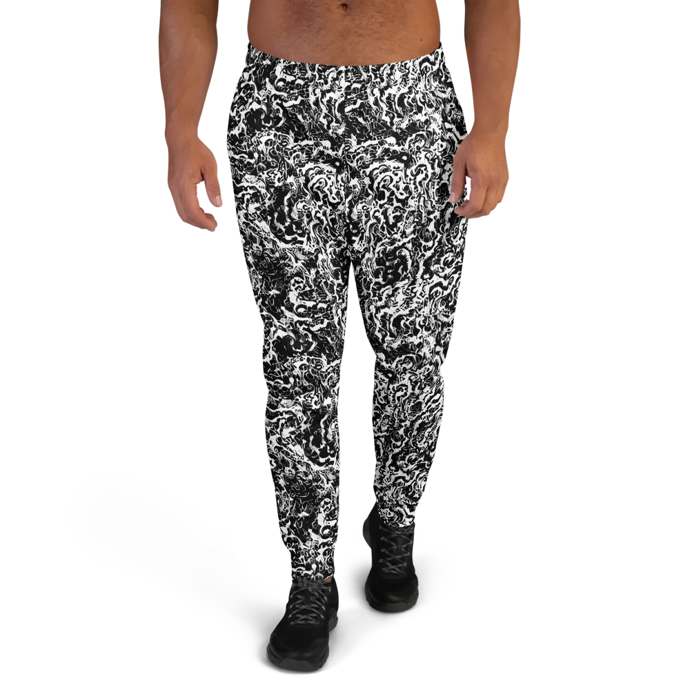 Midnight Static on Men's Joggers — Front