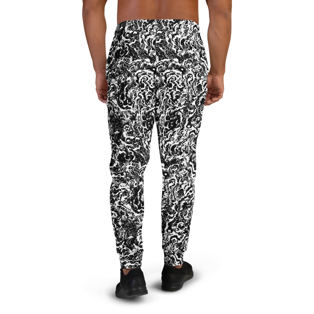 Midnight Static on Men's Joggers — Back