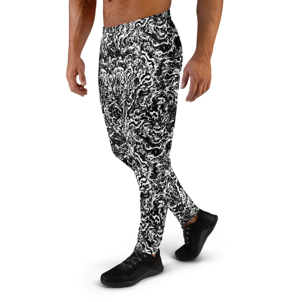 Midnight Static on Men's Joggers — Left