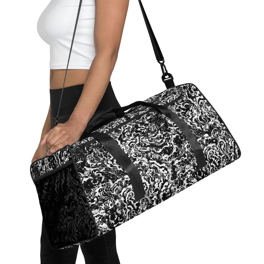 Midnight Static on Duffle Bag — Front