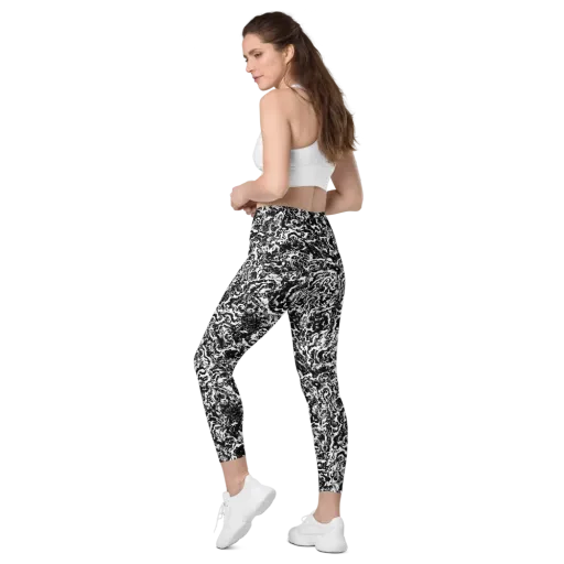 Midnight Static on a Leggings with Pockets