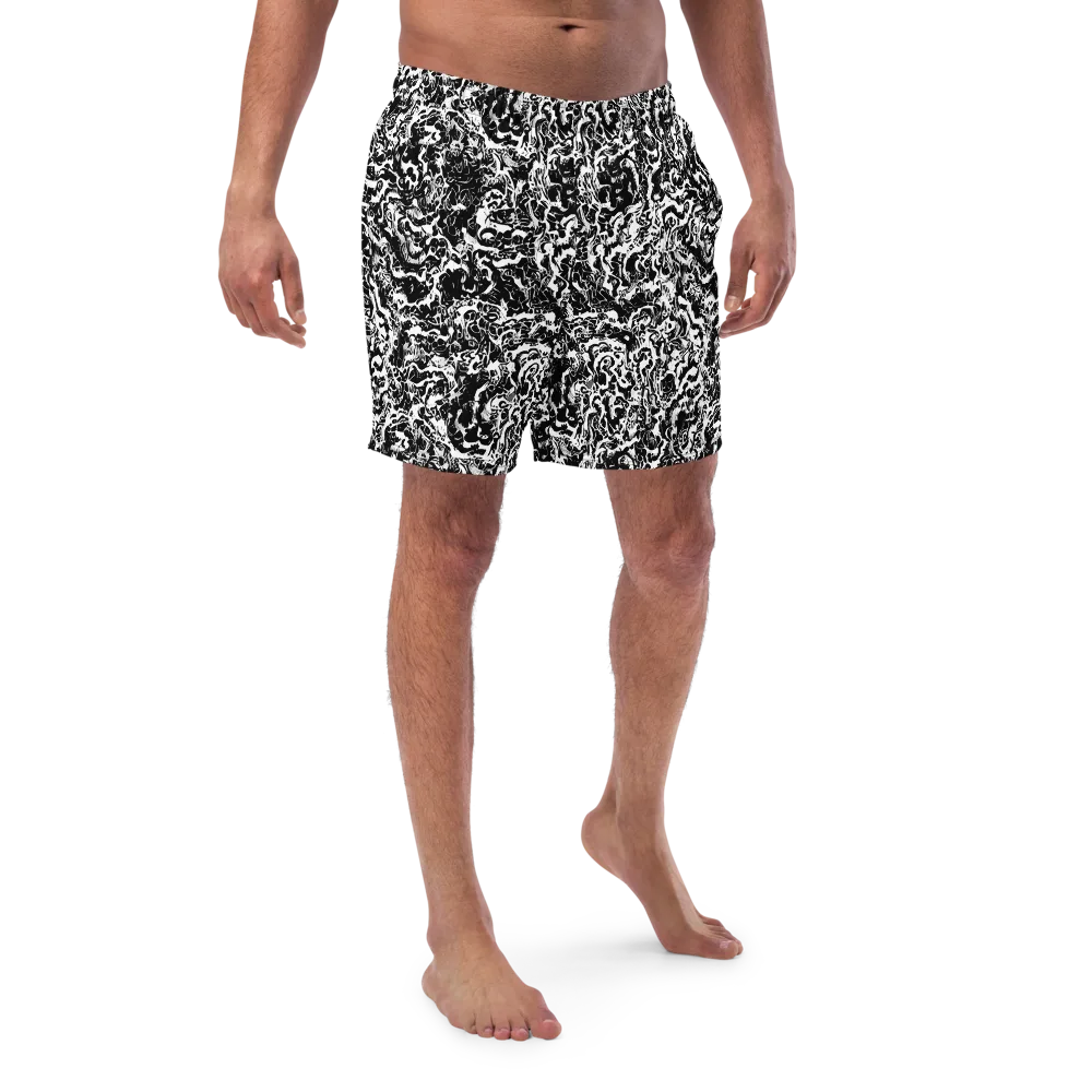Midnight Static on Swim Trunks — Front