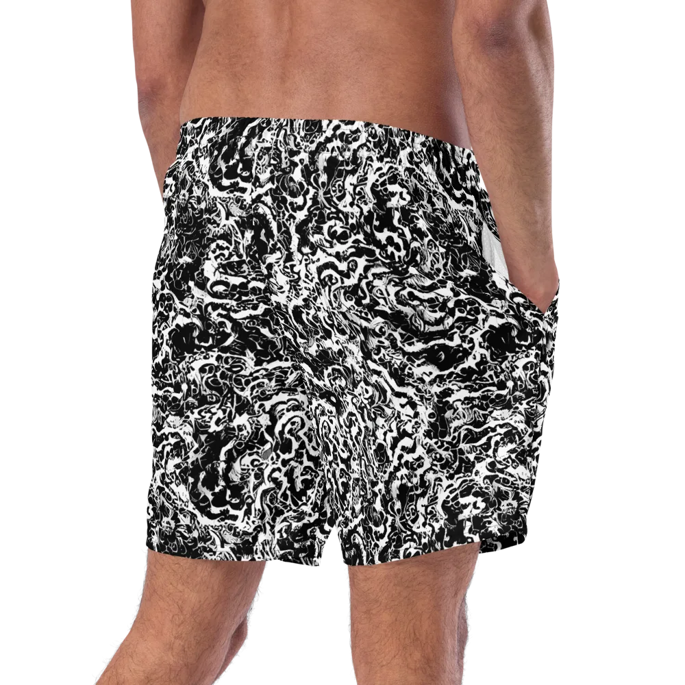 Midnight Static on Swim Trunks — Right Back