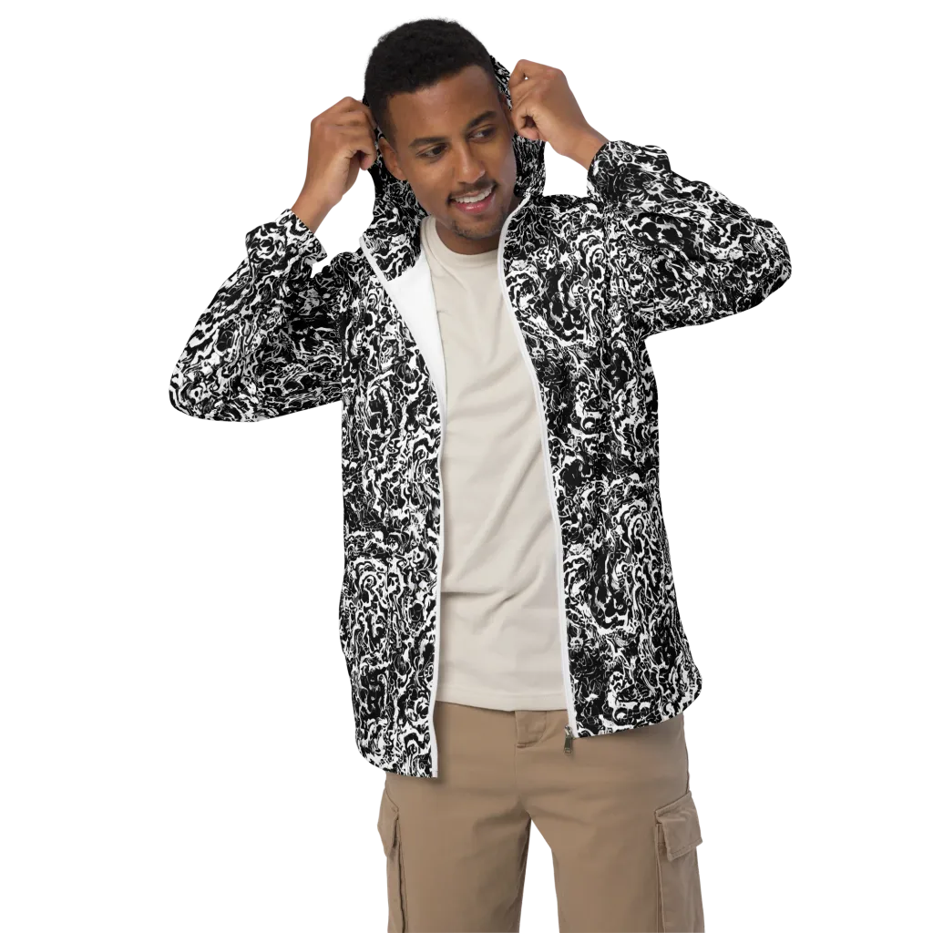 Midnight Static on Men's Windbreaker — Front