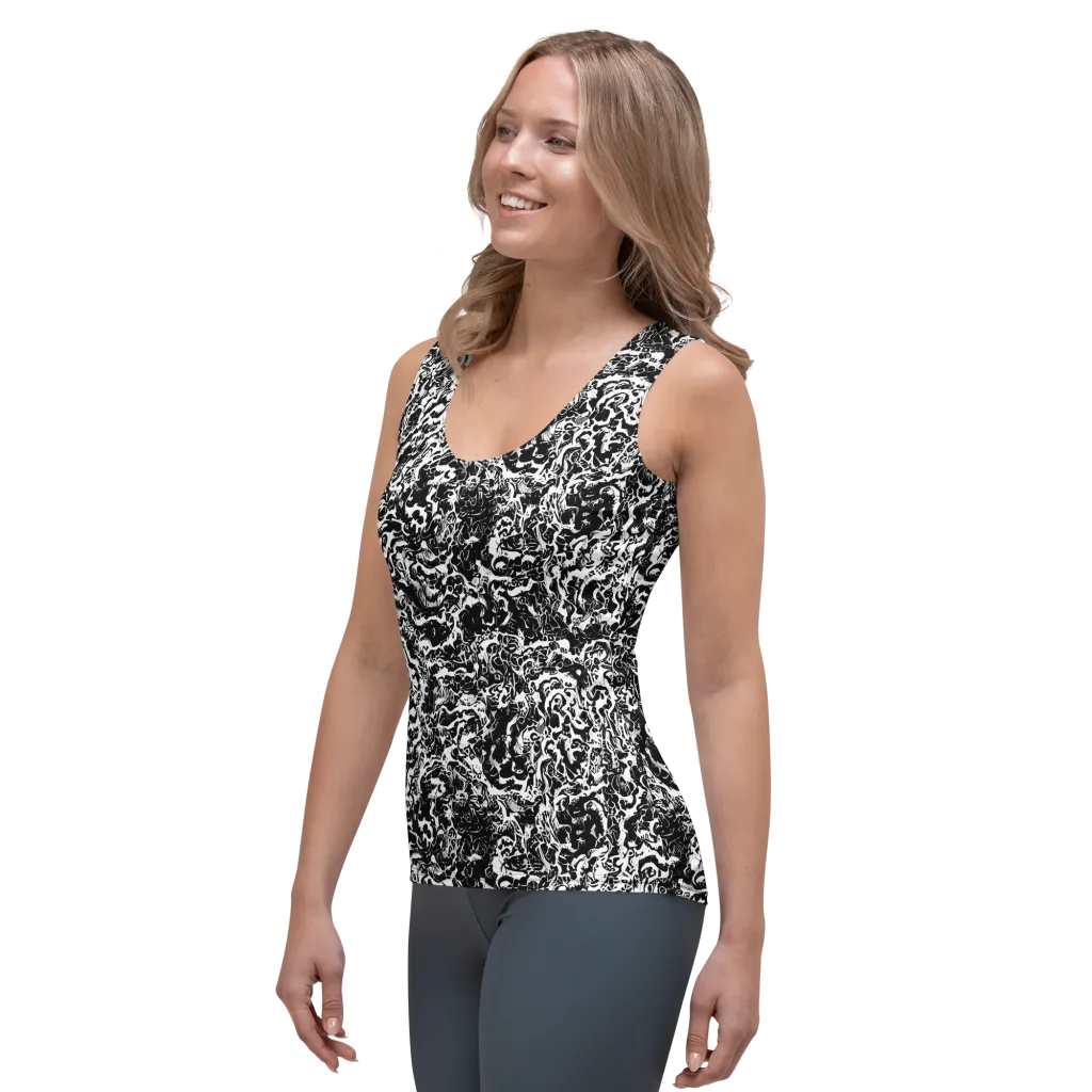 Midnight Static on Women's Tank Top — Left Front