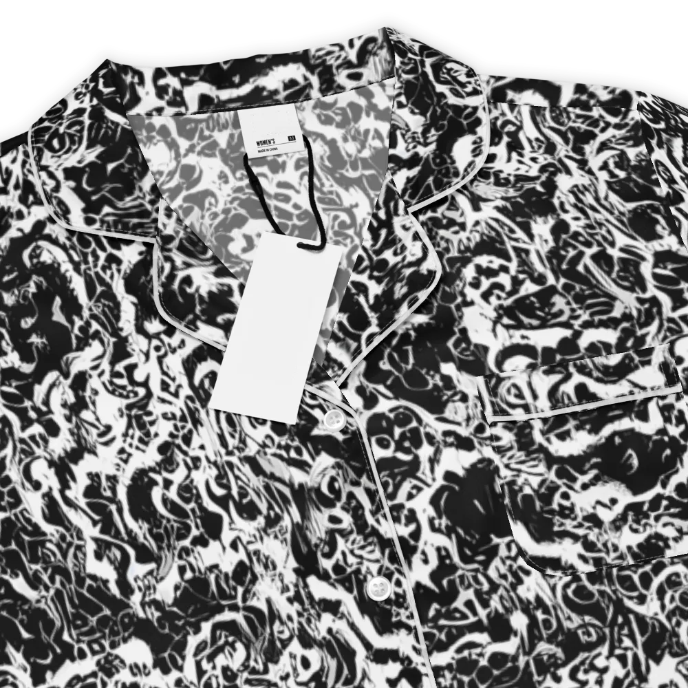 Midnight Static on Women's Short Sleeve Pajama Top — Product details