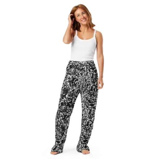 Midnight Static on a Women's Pajama Pants