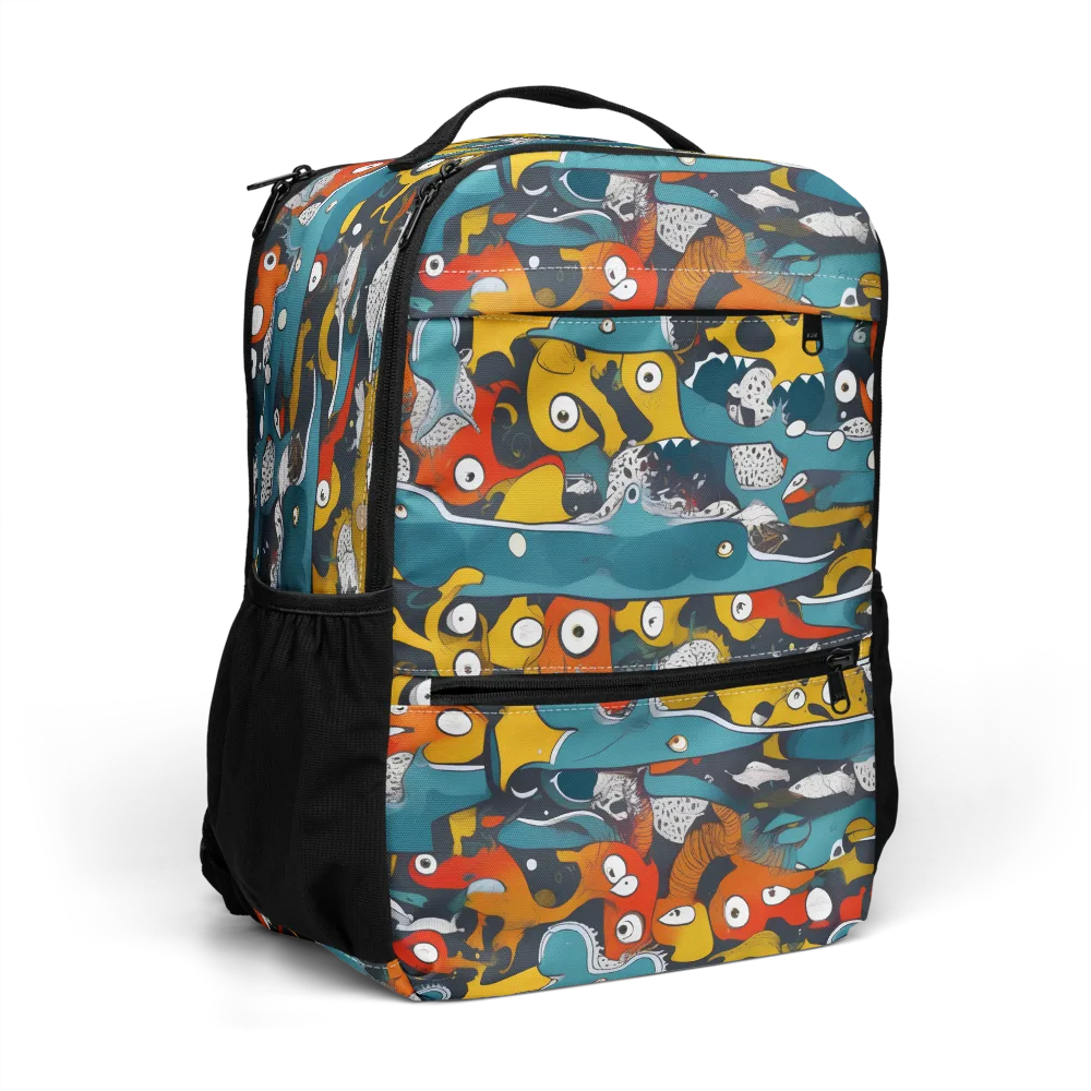 Tidal Oddities on Utility Backpack — Right Front
