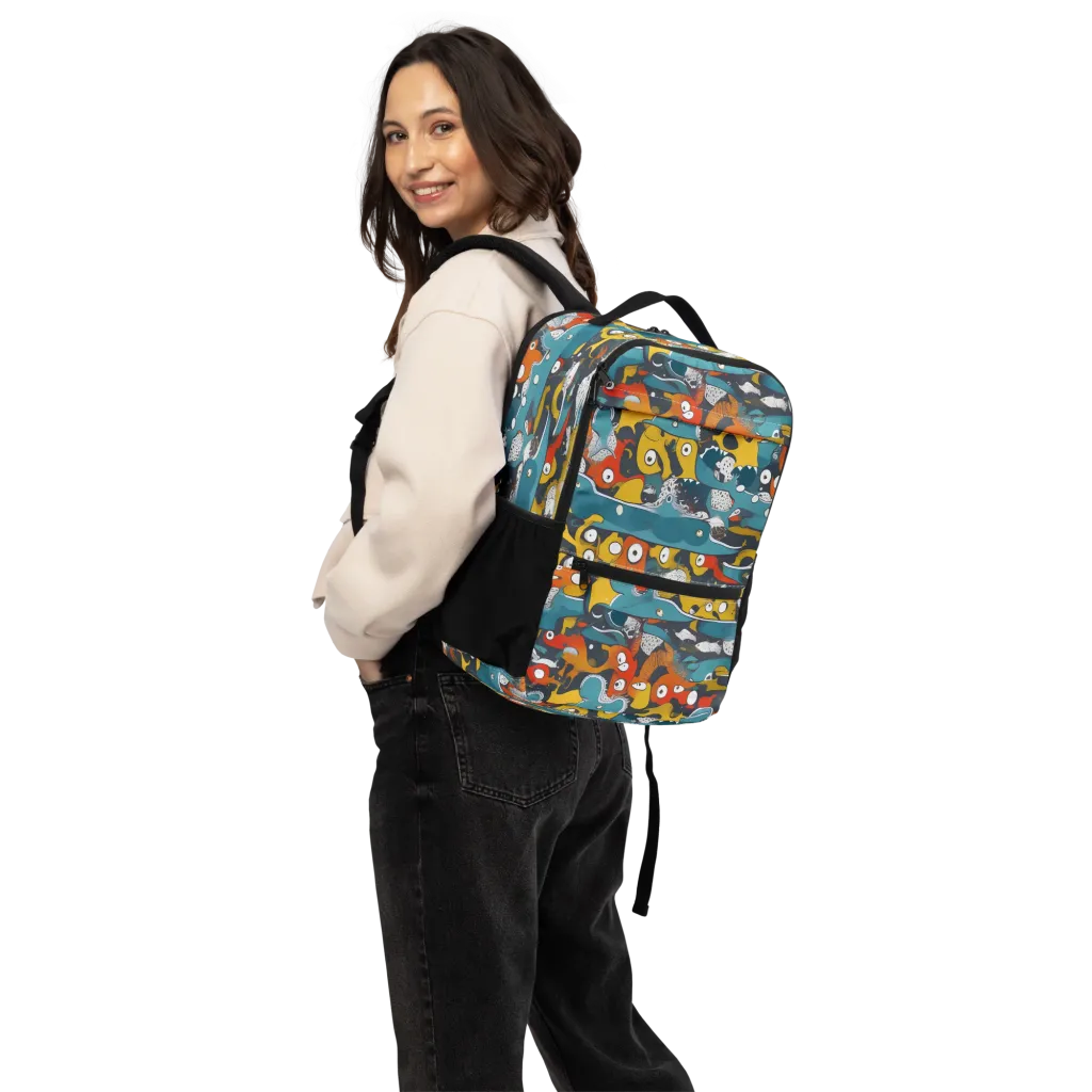 Tidal Oddities on Utility Backpack — Back