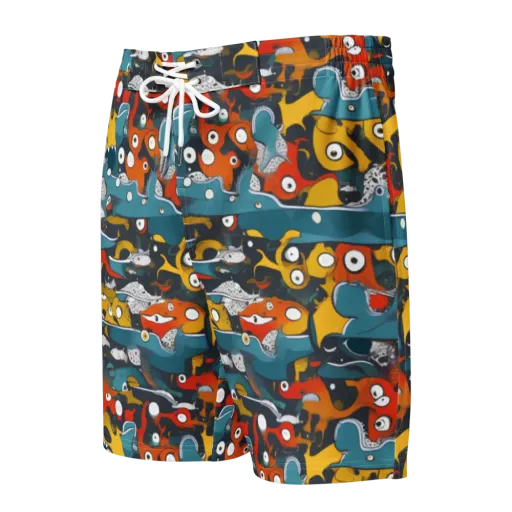 Tidal Oddities on a Men's Board Shorts