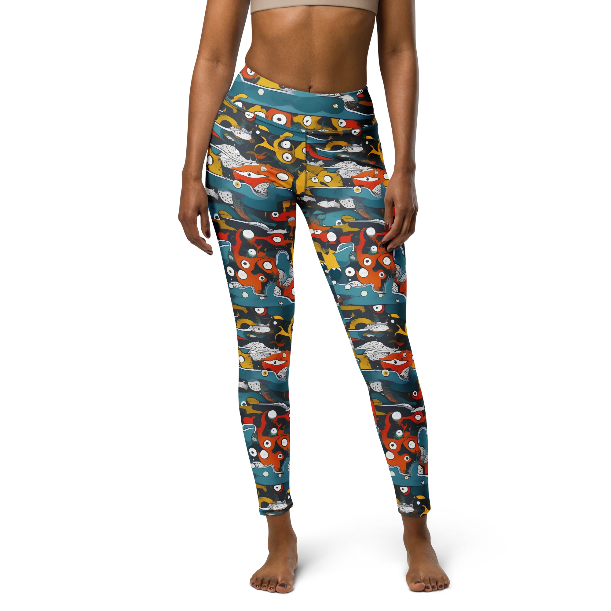Tidal Oddities on Yoga Leggings — Front