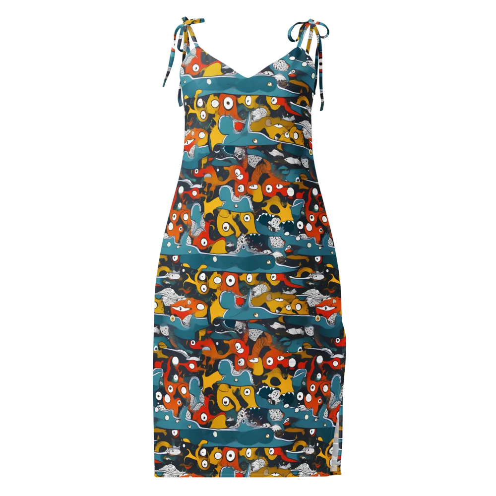 Tidal Oddities on Slip Dress — Front