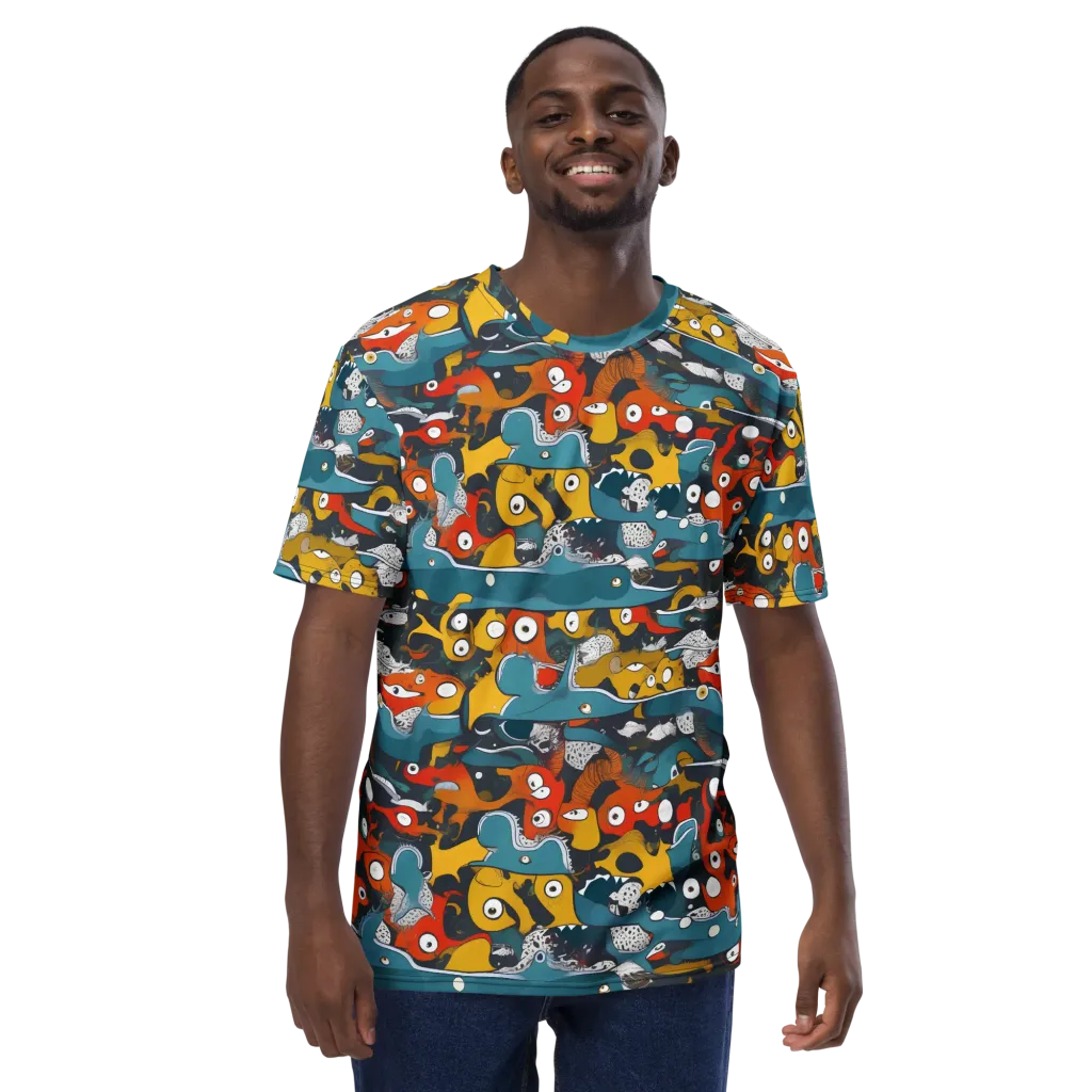 Tidal Oddities on Men's Crew Neck T-Shirt — Front