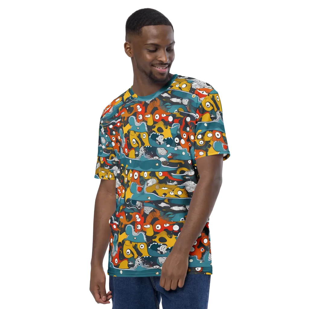 Tidal Oddities on Men's Crew Neck T-Shirt — Left