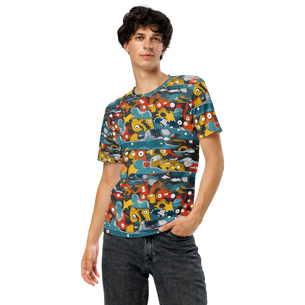 Tidal Oddities on Men's Crew Neck T-Shirt — Front