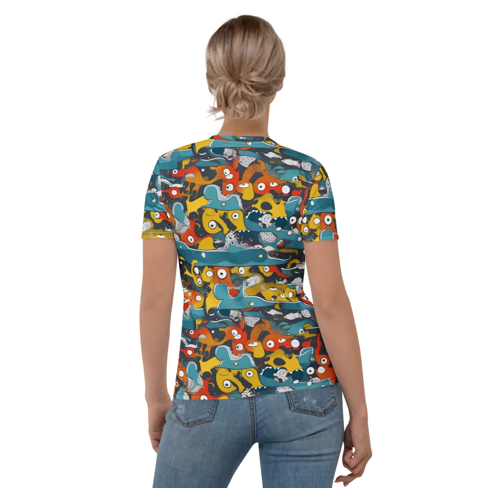 Tidal Oddities on Women's Crew Neck T-Shirt — Back