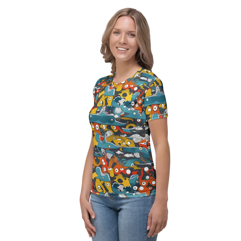 Tidal Oddities on Women's Crew Neck T-Shirt — Left