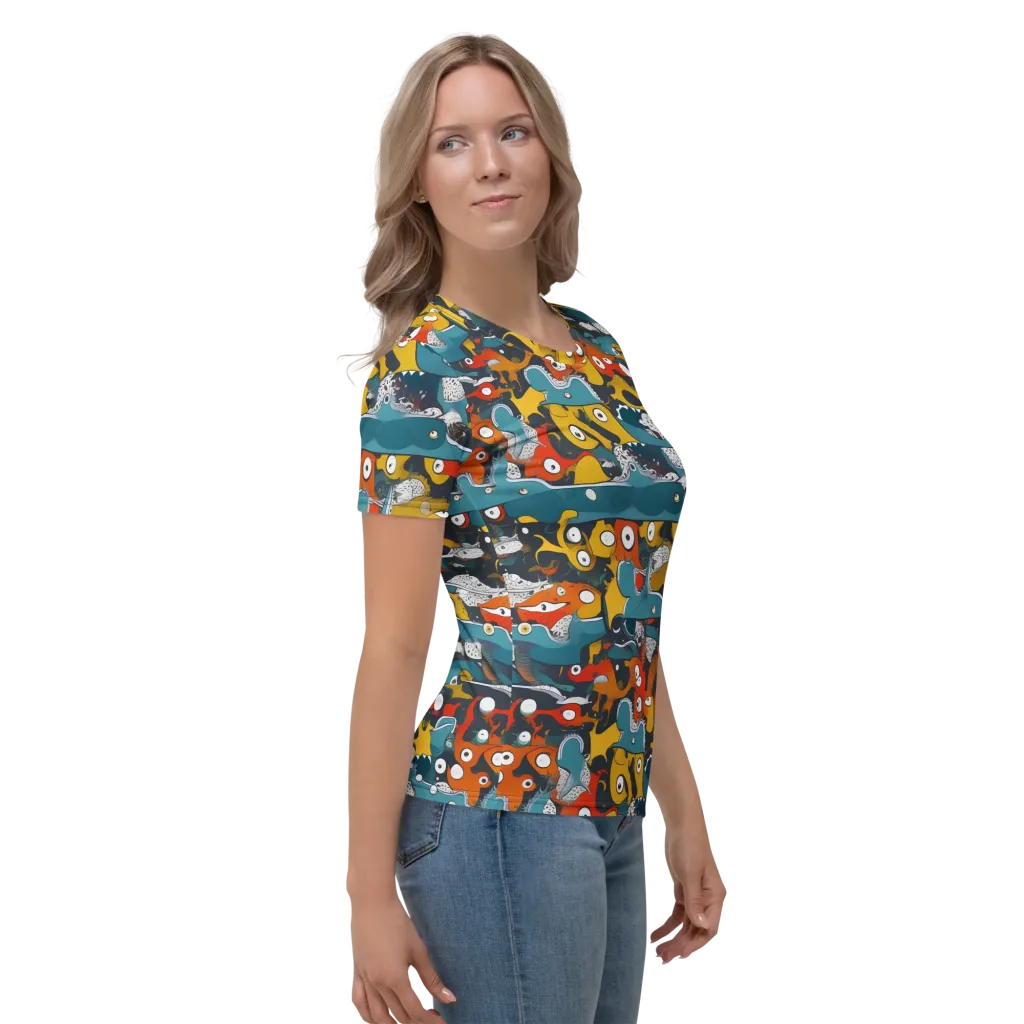 Tidal Oddities on Women's Crew Neck T-Shirt — Right