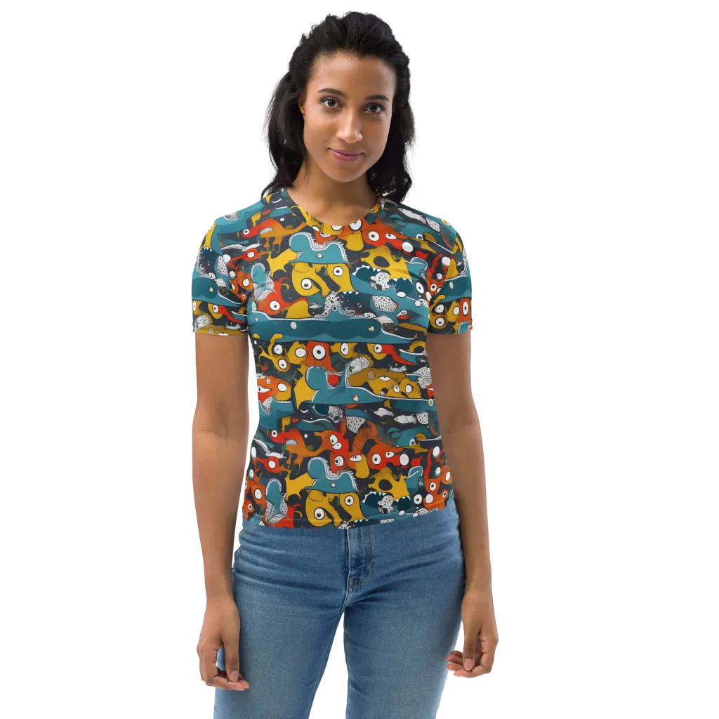 Tidal Oddities on Women's Crew Neck T-Shirt — Front
