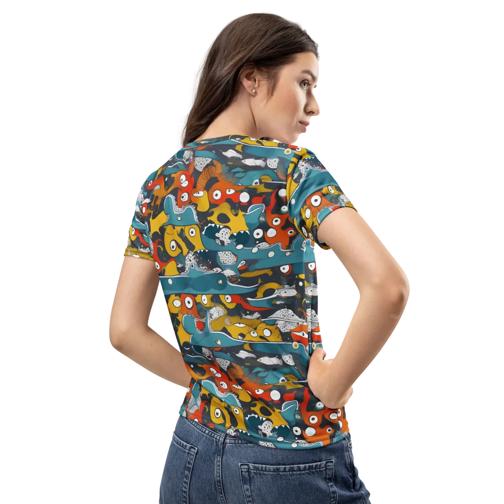 Tidal Oddities on Women's Crew Neck T-Shirt — Back