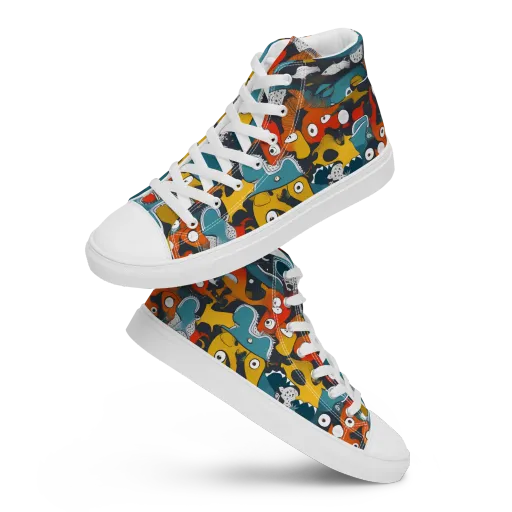 Tidal Oddities on a Women's High Top Canvas Shoes