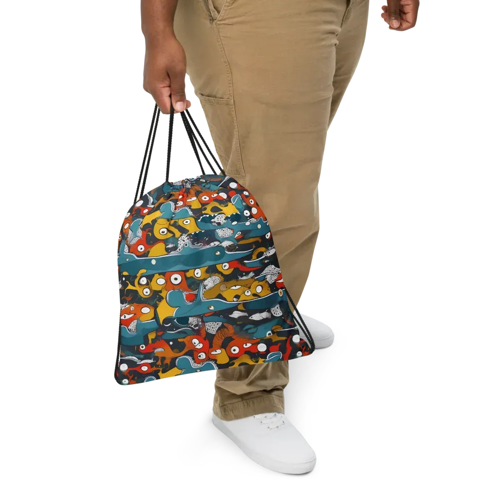 Tidal Oddities on Drawstring Bag — Front