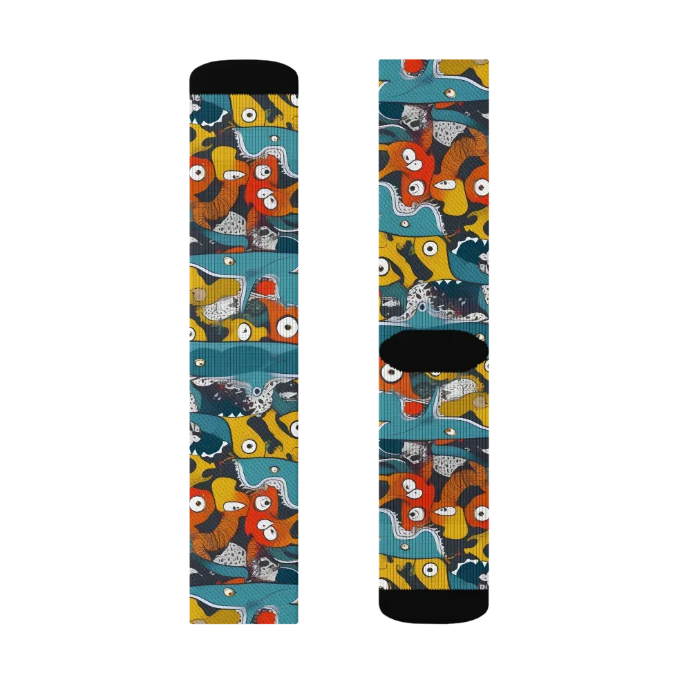 Tidal Oddities on Socks — Right Sock