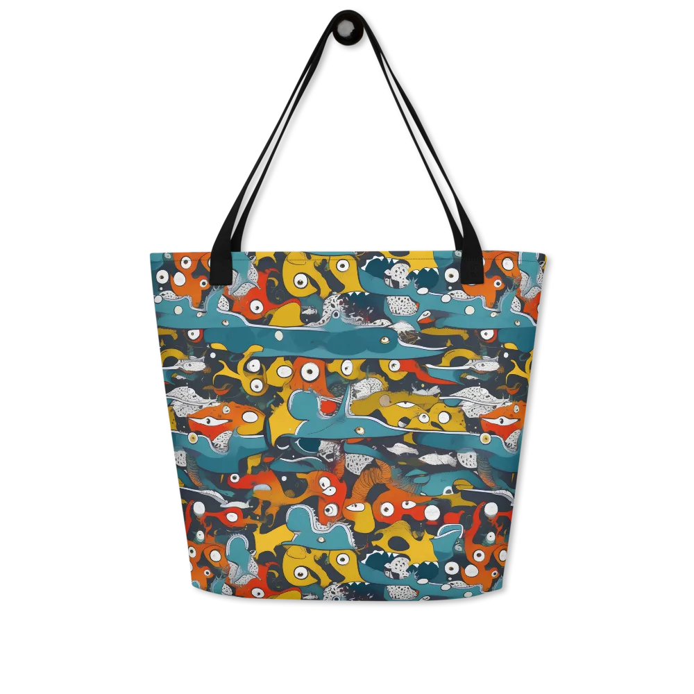 Tidal Oddities on Large Tote Bag W/ Pocket — Front