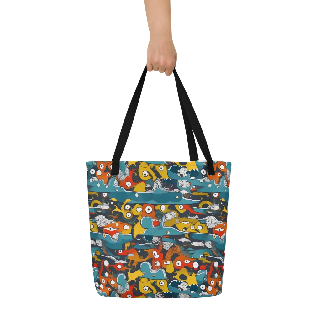 Tidal Oddities on Large Tote Bag W/ Pocket — Front