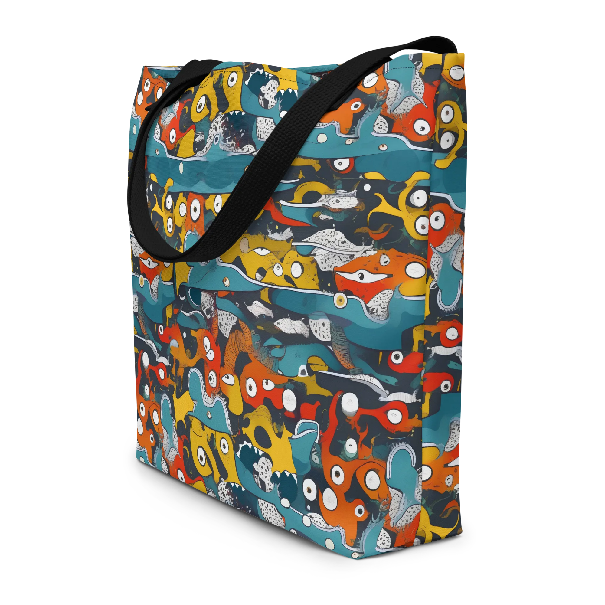 Tidal Oddities on Large Tote Bag W/ Pocket — Front