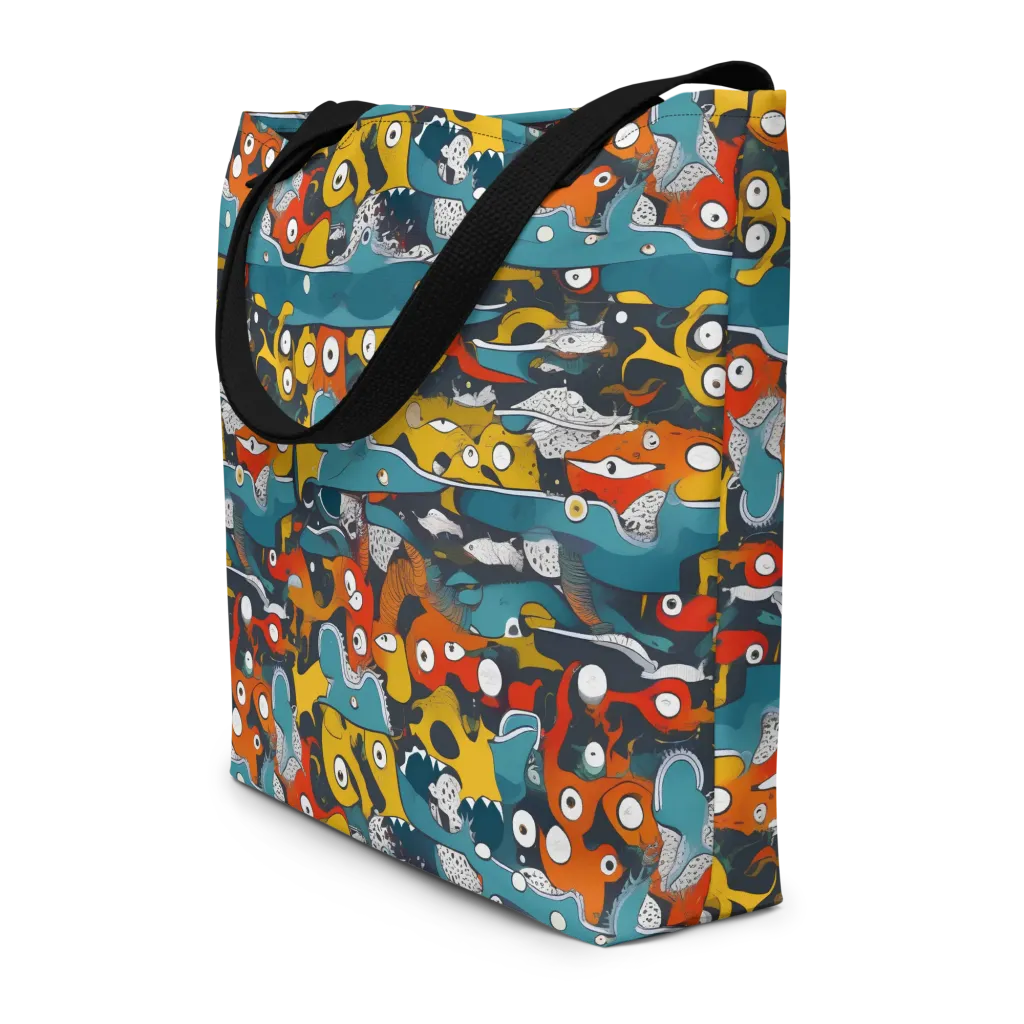Tidal Oddities on Large Tote Bag W/ Pocket — Front